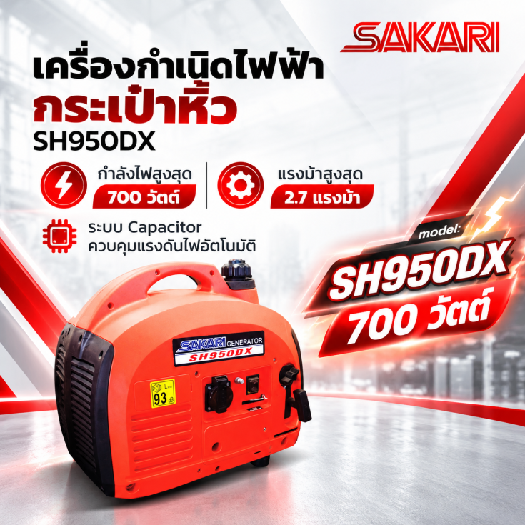 เครื่องปั่นไฟกระเป๋าหิ้ว เบนซิน